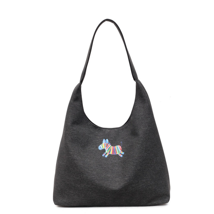 Cute Dog-Themed Shoulder Tote