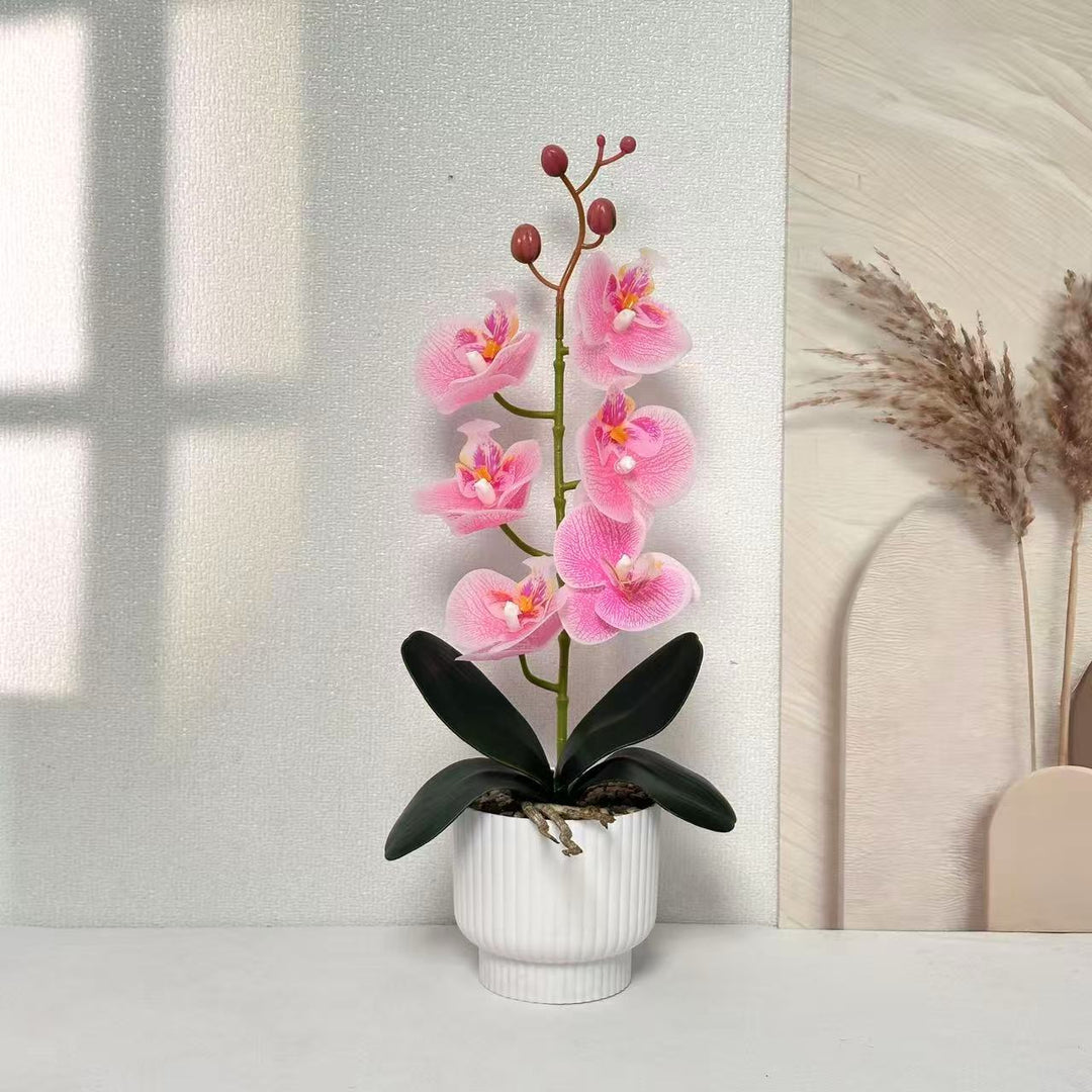 Stylish Faux Orchid Plant Arrangement