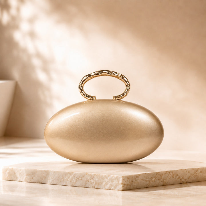 Artistic Curved Handle Acrylic Clutch