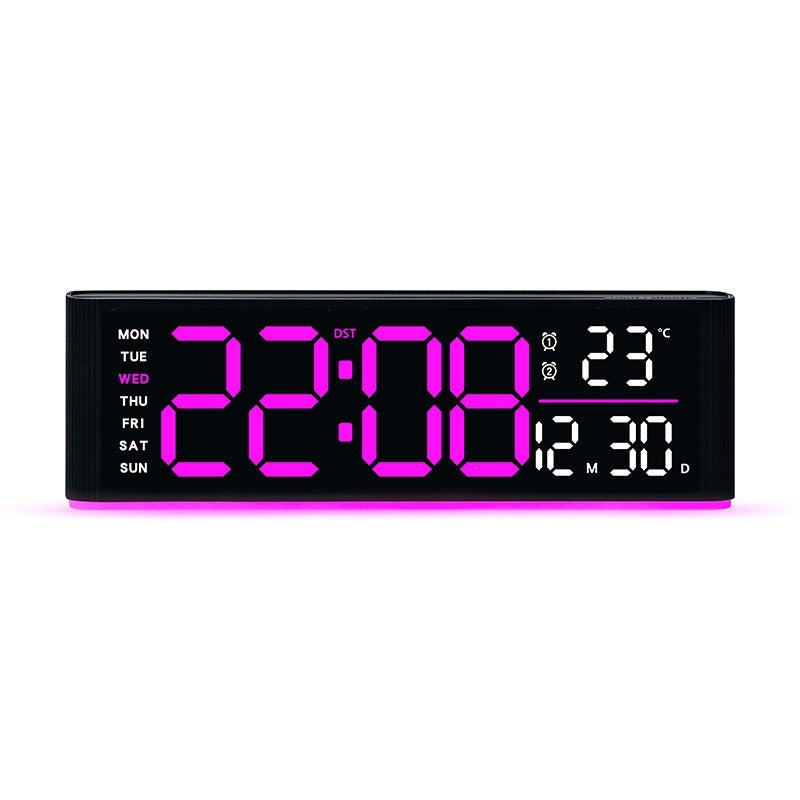Digital LED alarm clock with temperature and day of week display Stornfield