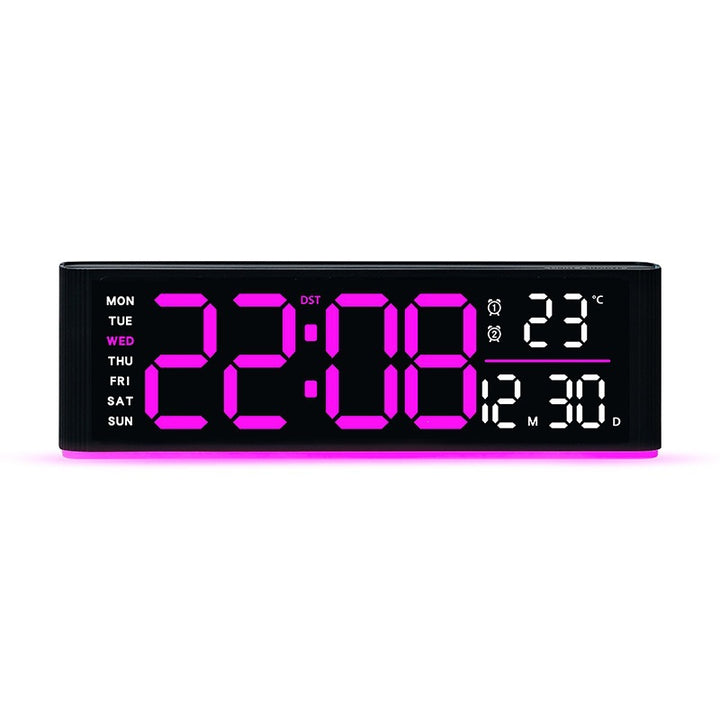 Digital LED alarm clock with temperature and day of week display Stornfield