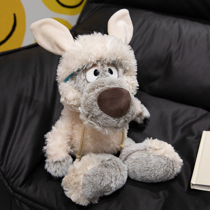 Plush Raccoon Soft Fur Sitting Stuffed Animal with Embroidered Face and Fluffy Tail Stornfield
