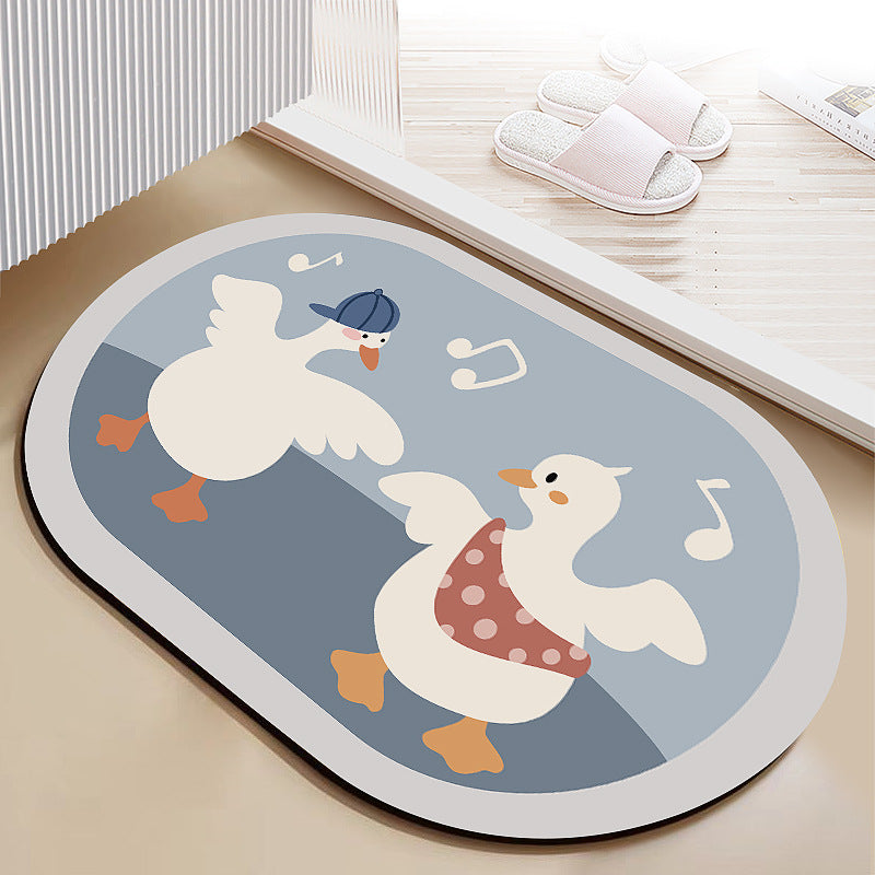 Cute Bunny-Themed Door Mat