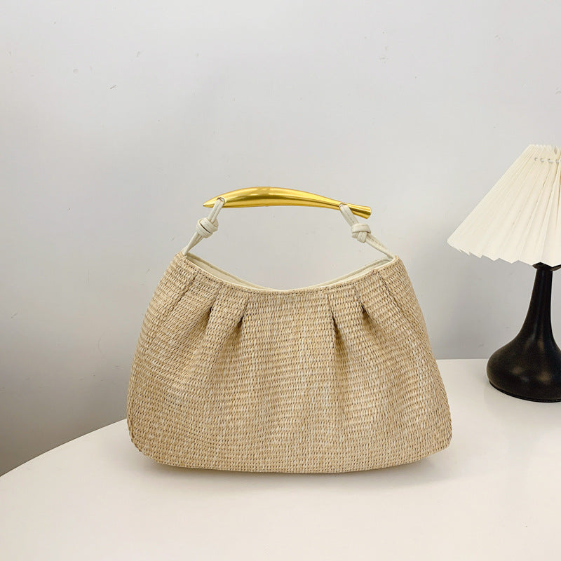 Handbag with Elegant Wooden Handle Stornfield