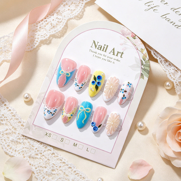 Artistic 3D Decorative Press-On Nail Set