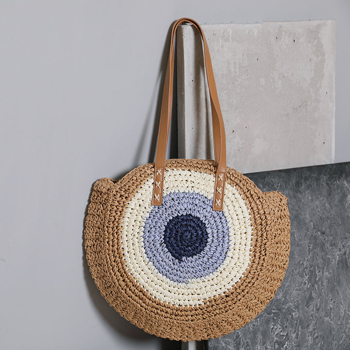 Round Basket Bag with Modern Design Stornfield