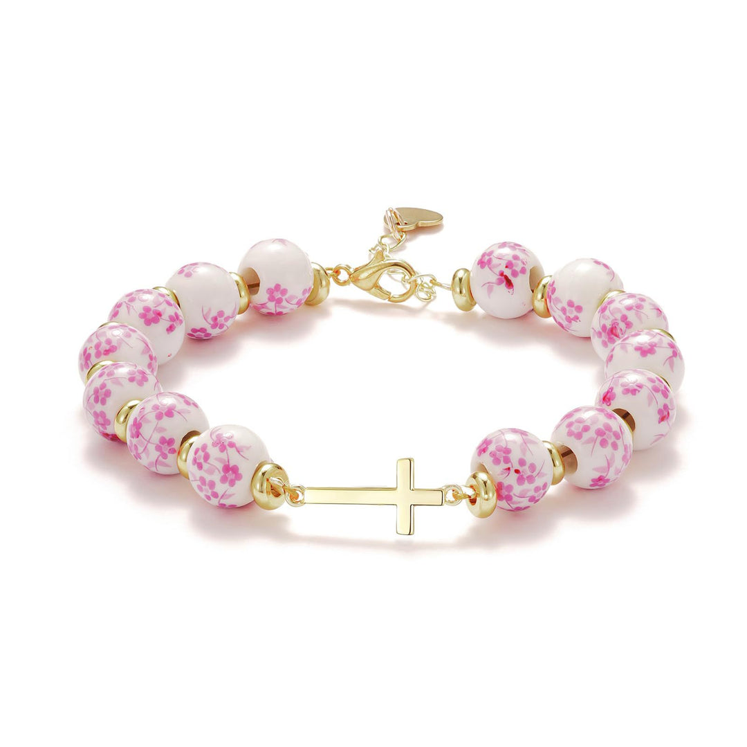 Floral Beaded Charm Bracelet Stornfield