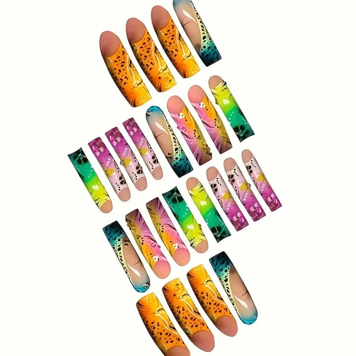 Artistic Long Length Press-On Nails Stornfield
