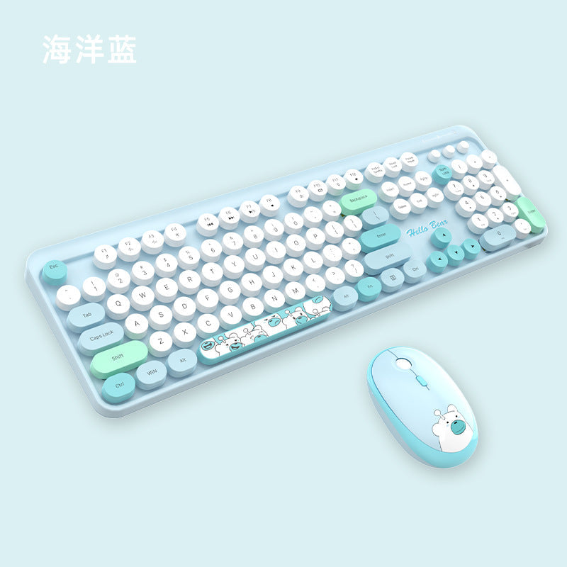 Cute Themed Wireless Keyboard and Mouse Set Stornfield
