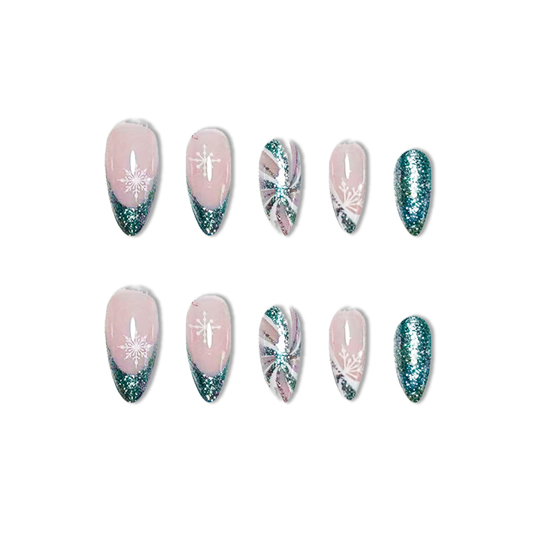 Elegant Glittery Nail Art Enhancements Stornfield