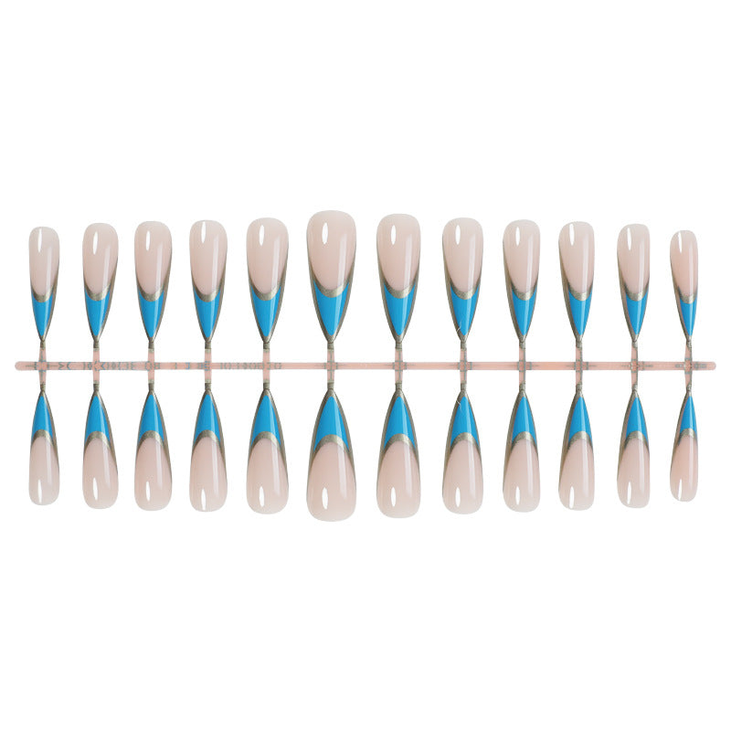 Creative Press-On Nail Set with Elegant Artistic Designs Stornfield