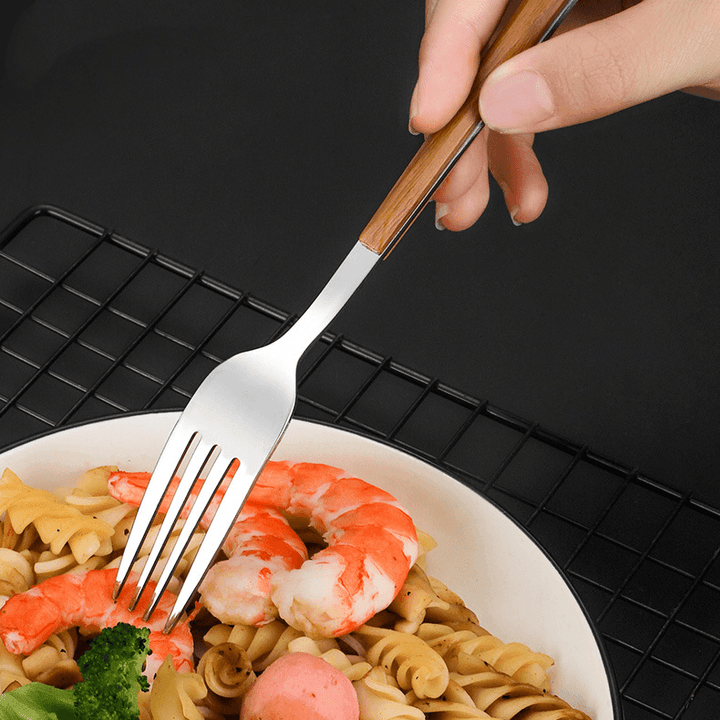 Stainless Steel Utensil Sets With Wooden Handle | Stornfield