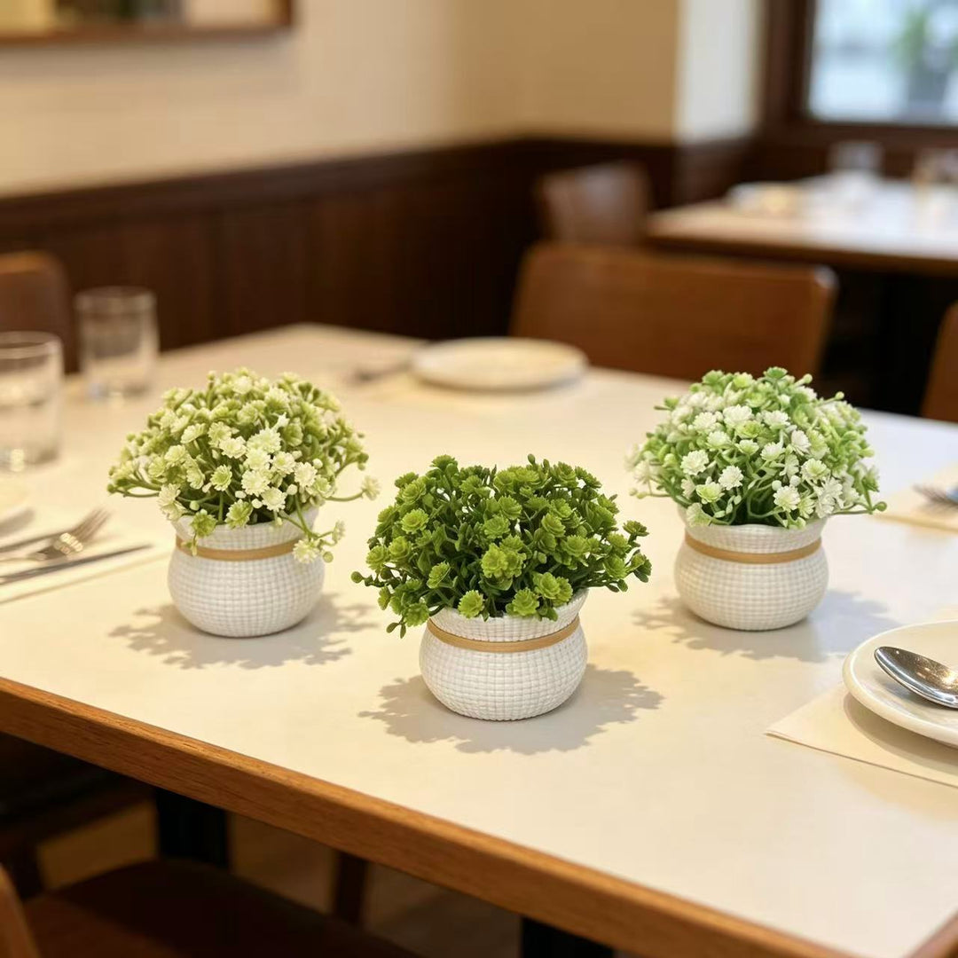Elegant Artificial Floral Pot Arrangement for Home Decor