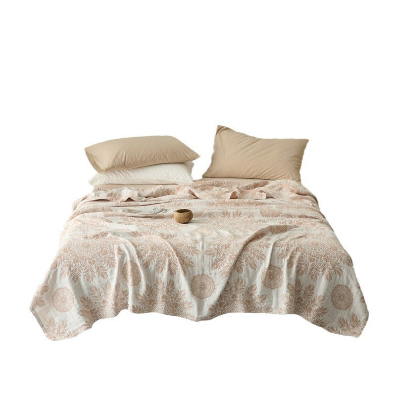 Lightweight Cotton Medallion Quilt Coverlet