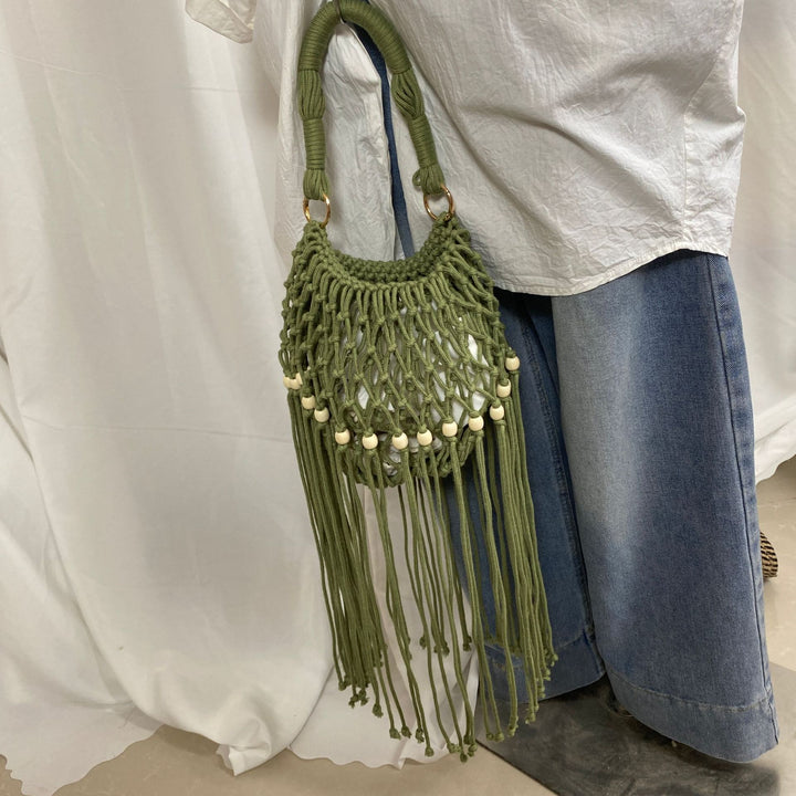Artisanal macramé shoulder bag Stornfield