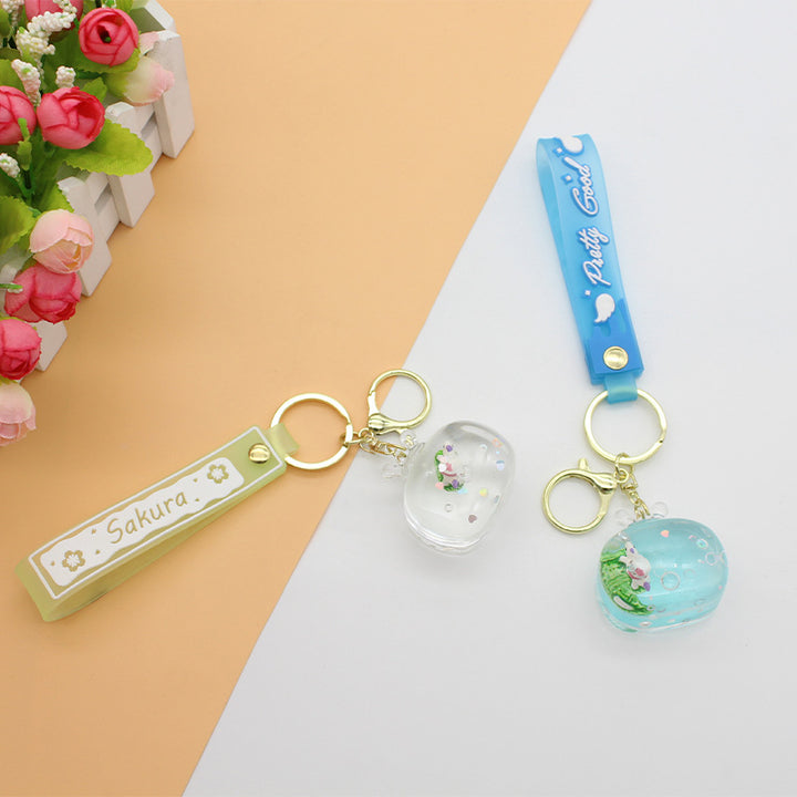 Unisex keychain with detailed water motif Bowlift