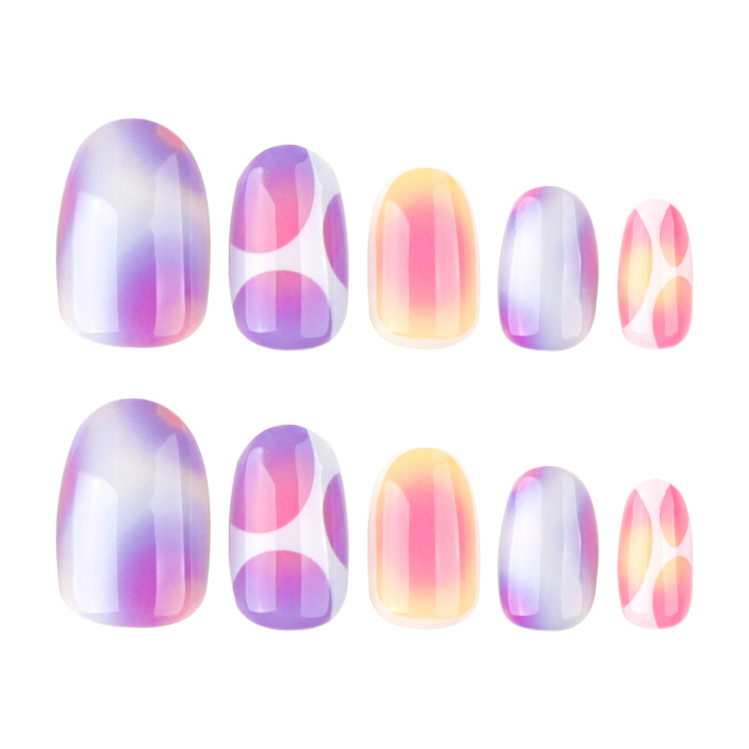 Elegant and creative nail art with a gentle gradient and geometric accents Stornfield
