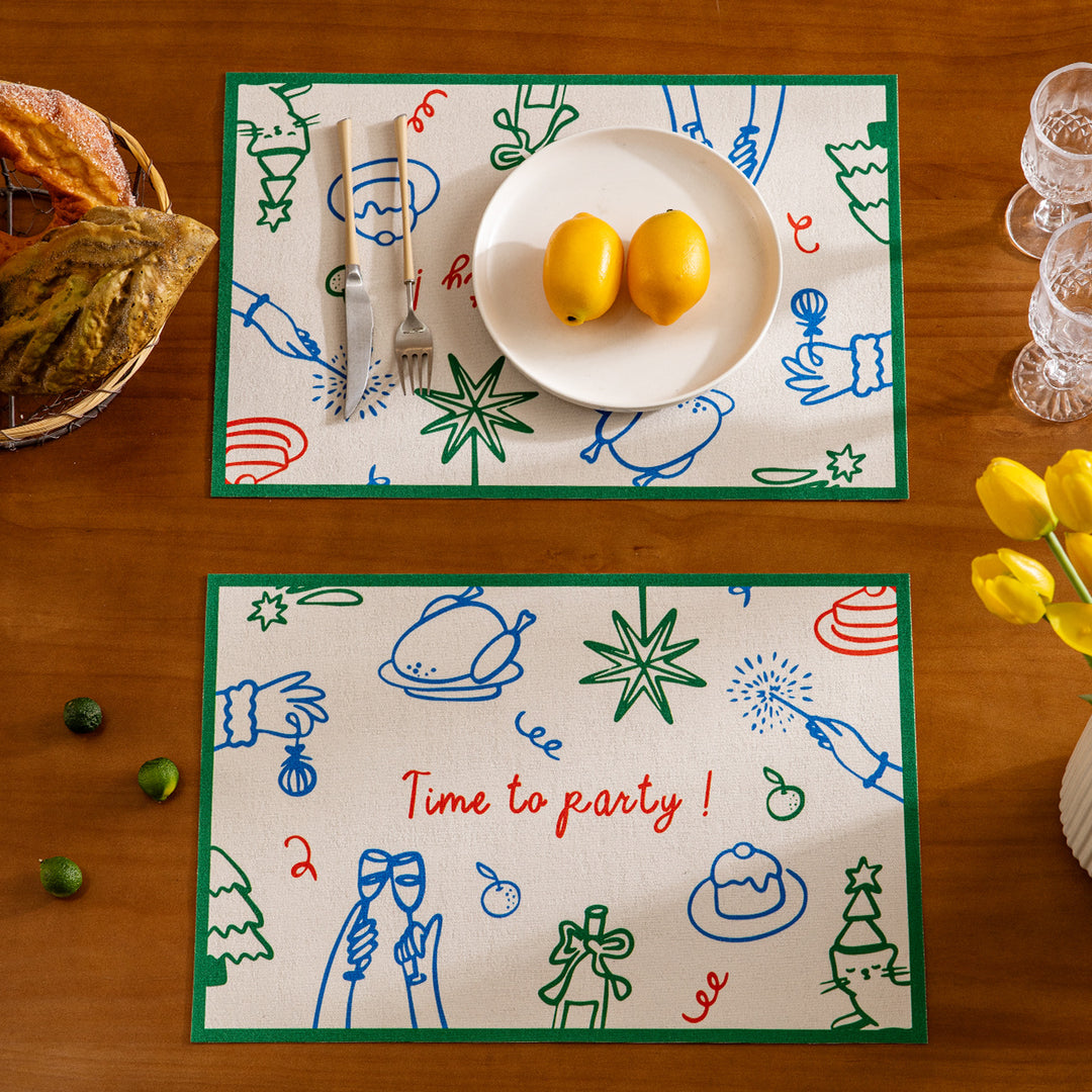 Children's Learning Placemat with Alphabet Print and Wipeable Surface Stornfield