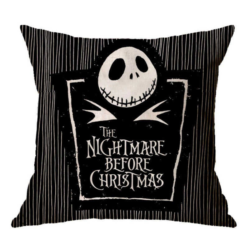 Artistic Halloween-Themed Decorative Throw Pillow