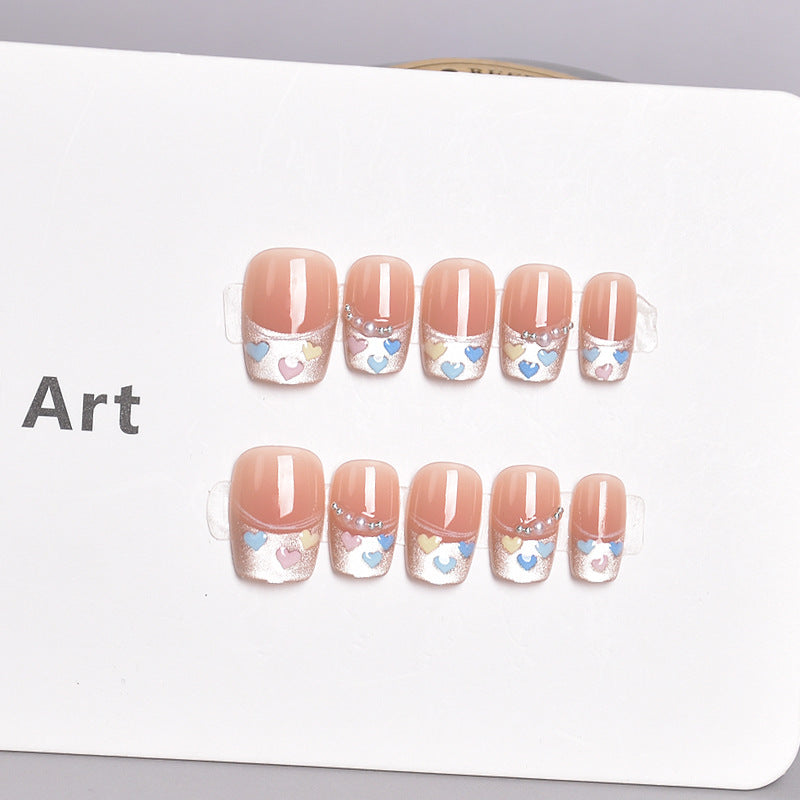 Artistic Floral Press-On Nail Set Stornfield