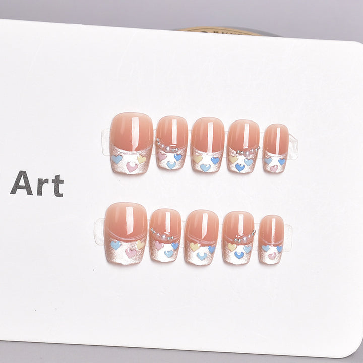 Artistic Floral Press-On Nail Set Stornfield