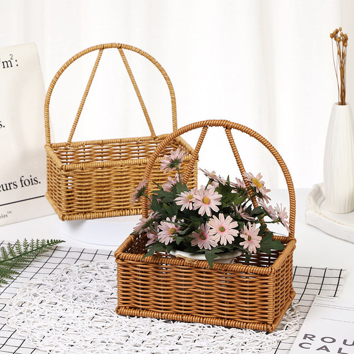 Handwoven Round Storage Basket Stornfield