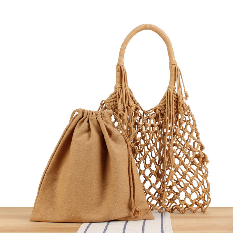 Macrame Tote Bag with Inner Pocket Stornfield
