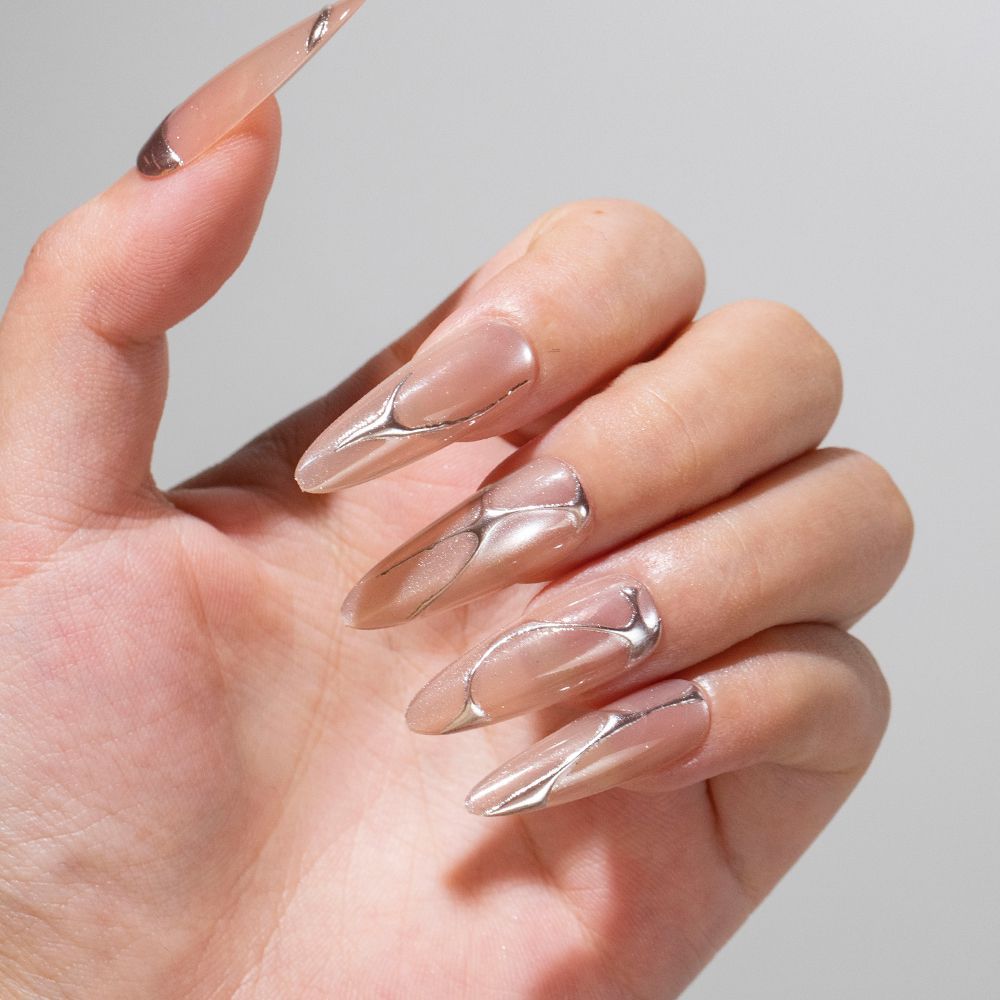 Elegant Abstract Art Press-On Nails Stornfield