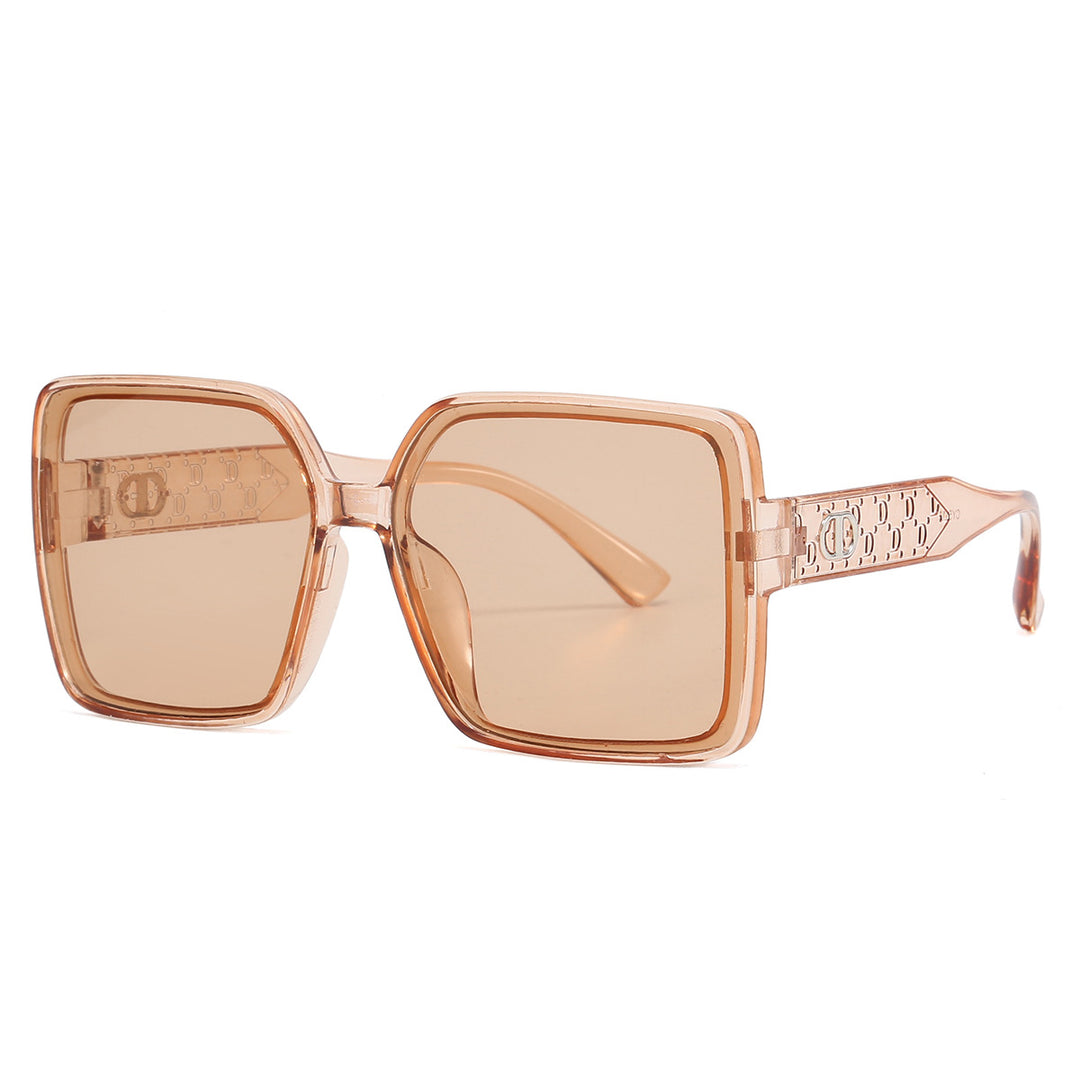 Ladies fashionable square sunglasses with transparent design Stornfield