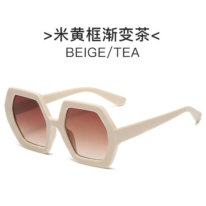 Women extravagant hexagonal sunglasses Stornfield