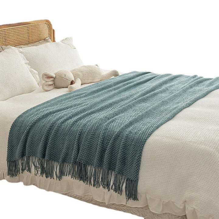 Textured Knit Throw Blanket