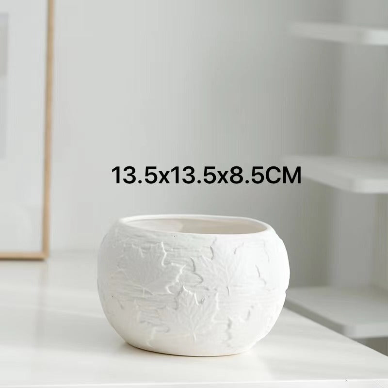 Artistic Textured Ceramic Planter Stornfeild
