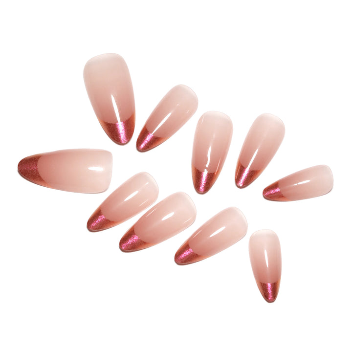 Artificial nail extensions with elegant ombre design Stornfield