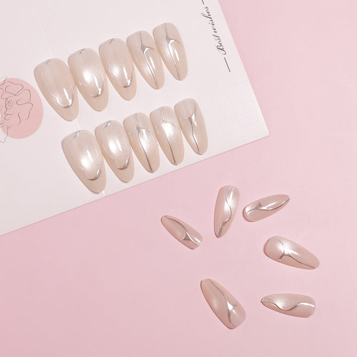 Premium Stiletto Nail Art Set with Chrome Accents Stornfield