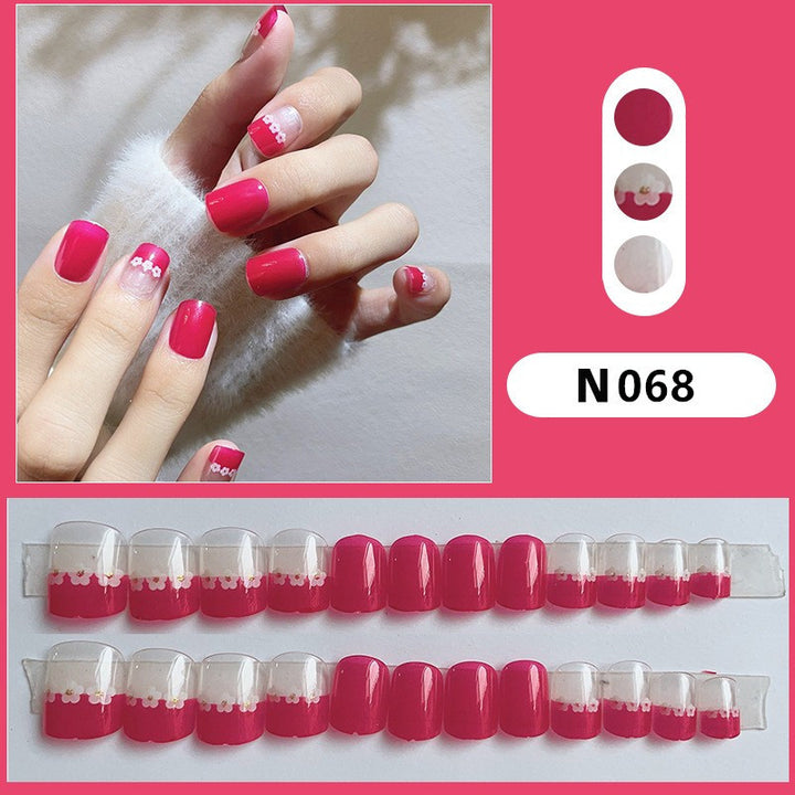 Floral Accent Press-On Nail Set