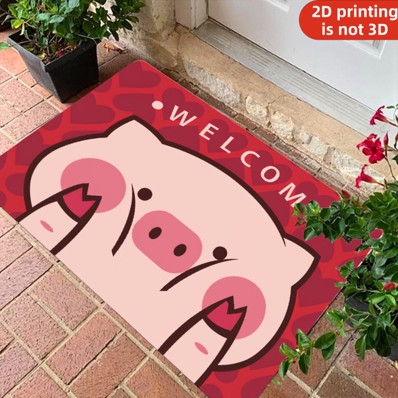Quirky Cartoon Chicken Bath Mat
