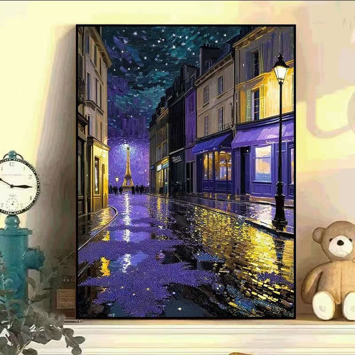 Eiffel Tower Night Scene Canvas Art Stornfield