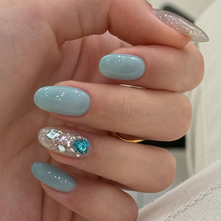 Decorative Press-On Nail Set with Star and Bow Designs Stornfield