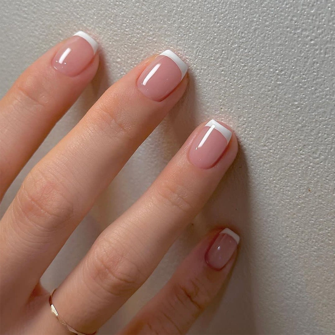 Stylish artificial nail set with glittering ombre effect Stornfield