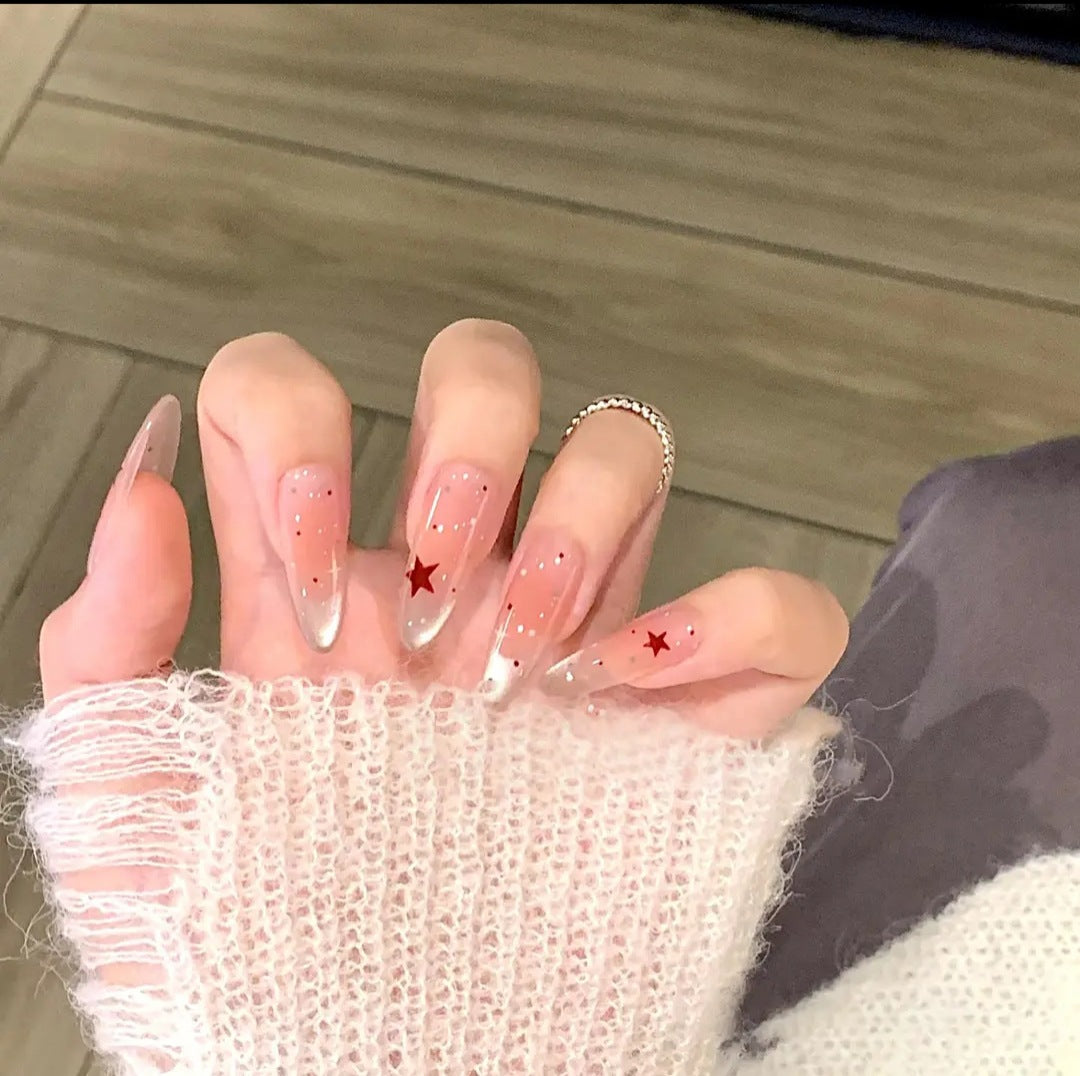 Artistic Character-Embellished Press-On Nails Stornfield