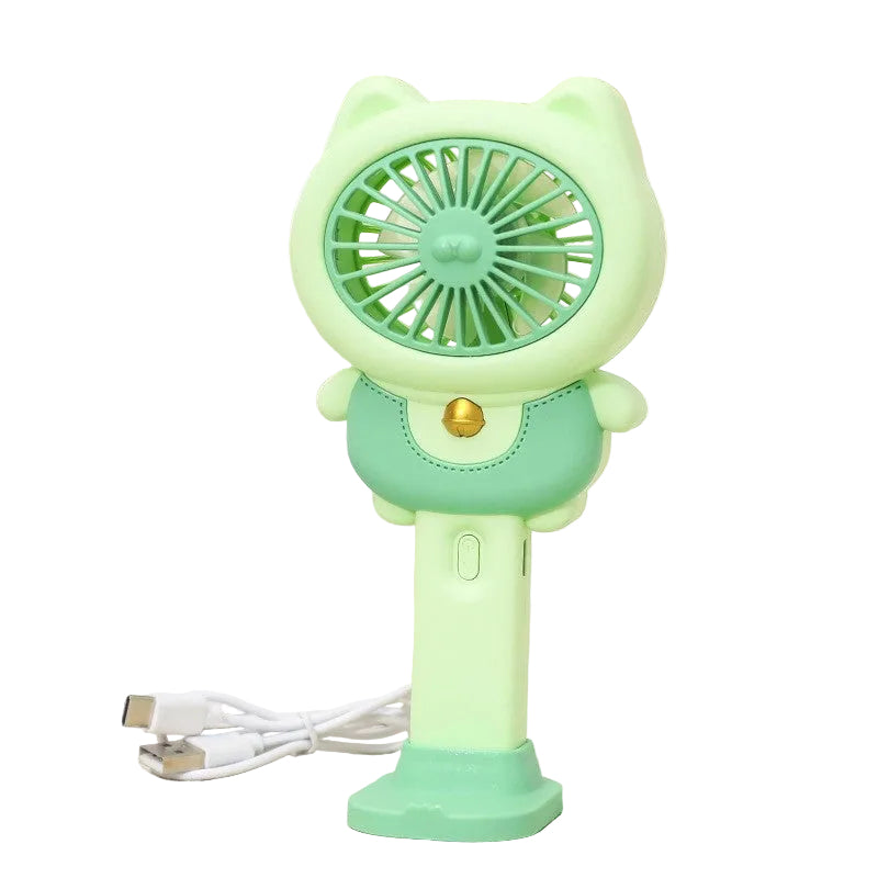 Women's Portable Mini Hand Fan with Animal Ears and USB Charging Function Stornfield