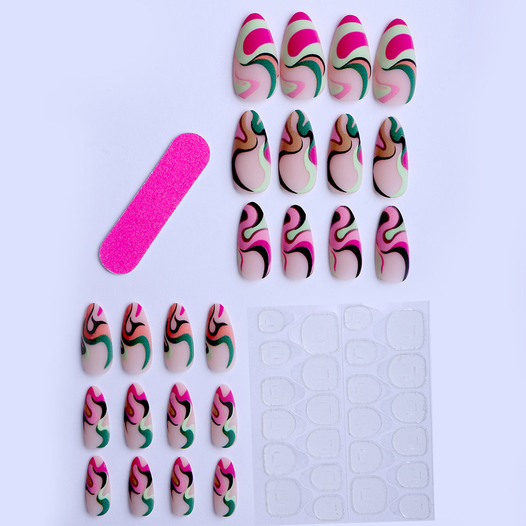 Artificial Nails in Modern Abstract Design Stornfield