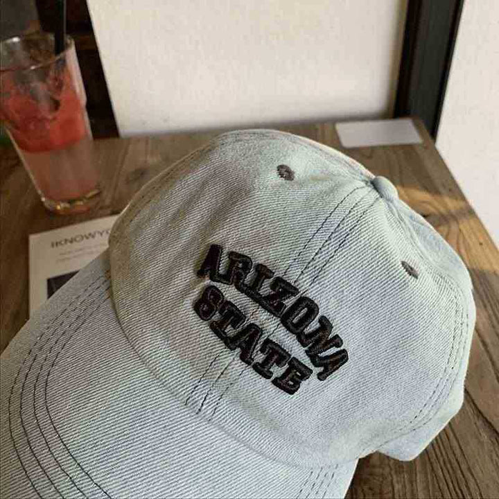 Unisex Vintage-Inspired Embroidered Denim Cap Stornfield
