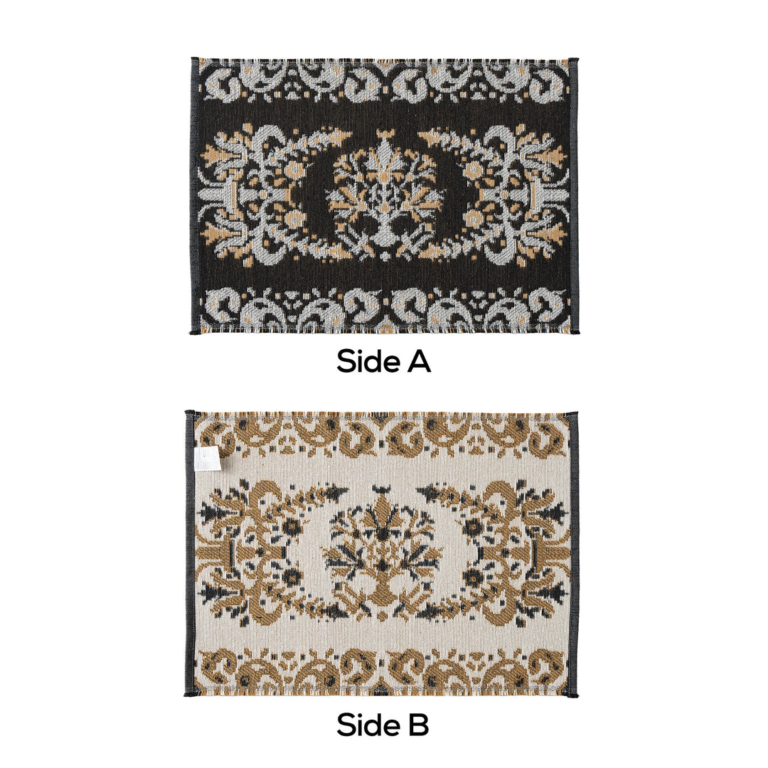 Reversible jacquard scarf with ornamental weaving pattern Stornfield