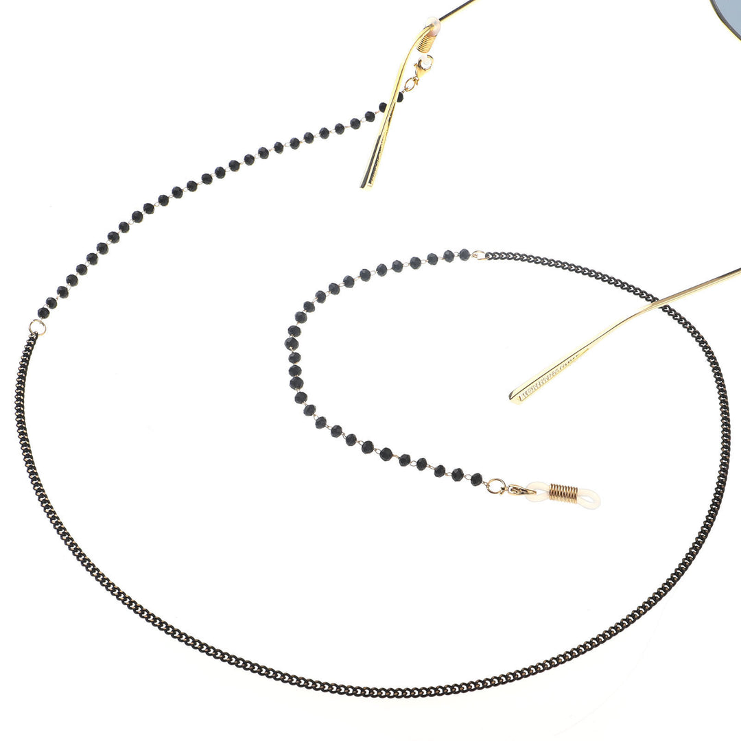 Pearl glasses chain with crystalline shine Stornfield
