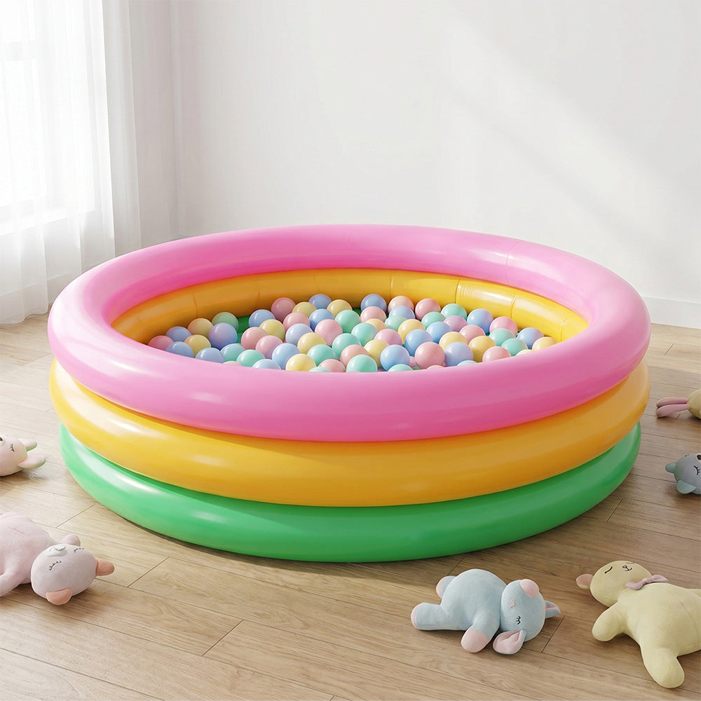 Women inflatable paddling pool with colorful sea design Stornfield