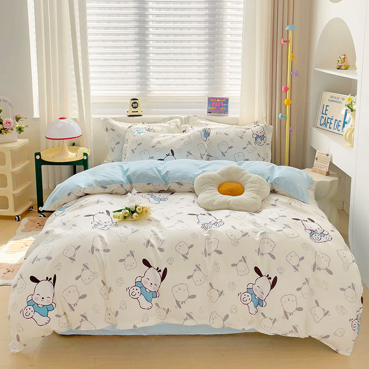 Comforting Bunny Print Bedding Set
