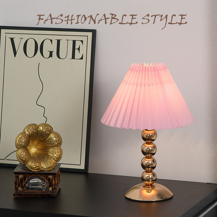 Elegant Pleated Shade Table Lamp