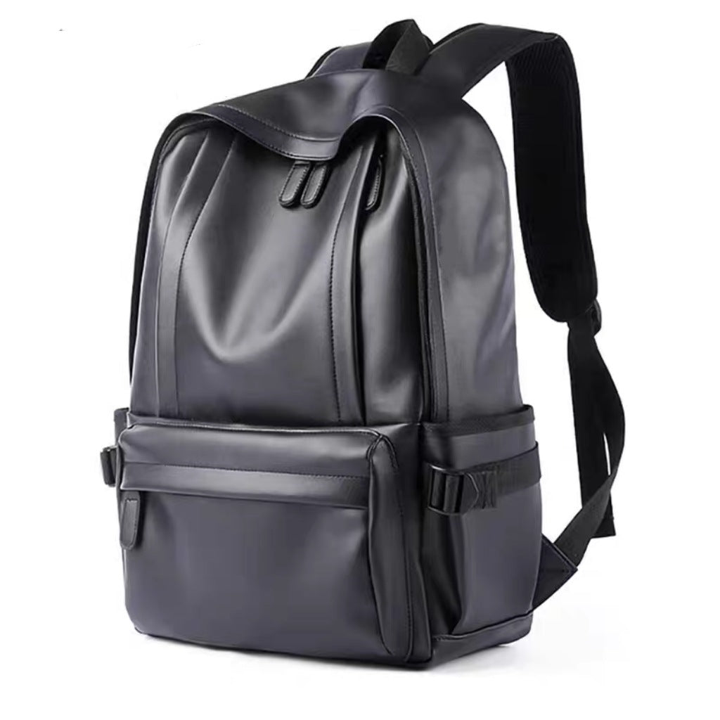 Sleek Faux Leather Backpack Stornfield