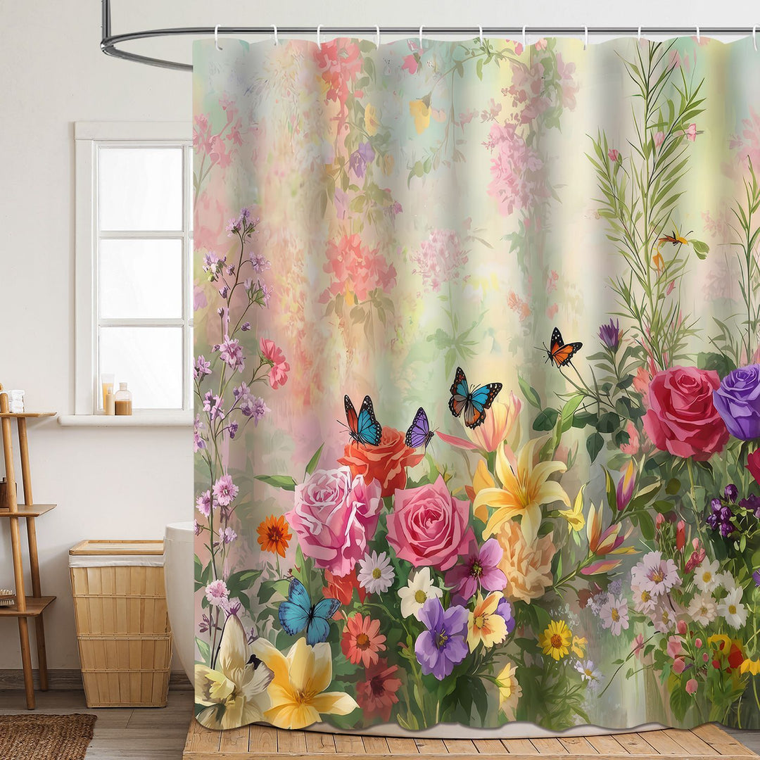 Floral Patterned Bathroom Shower Curtain Stornfield